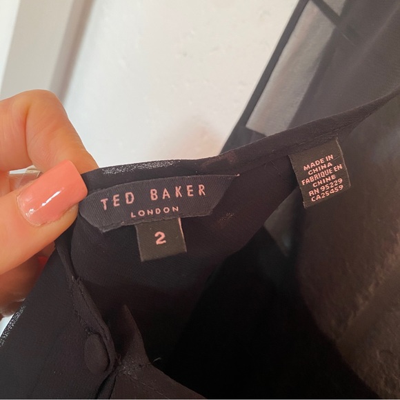 Ted Baker black pleat dress designer size 2 - Picture 5 of 5